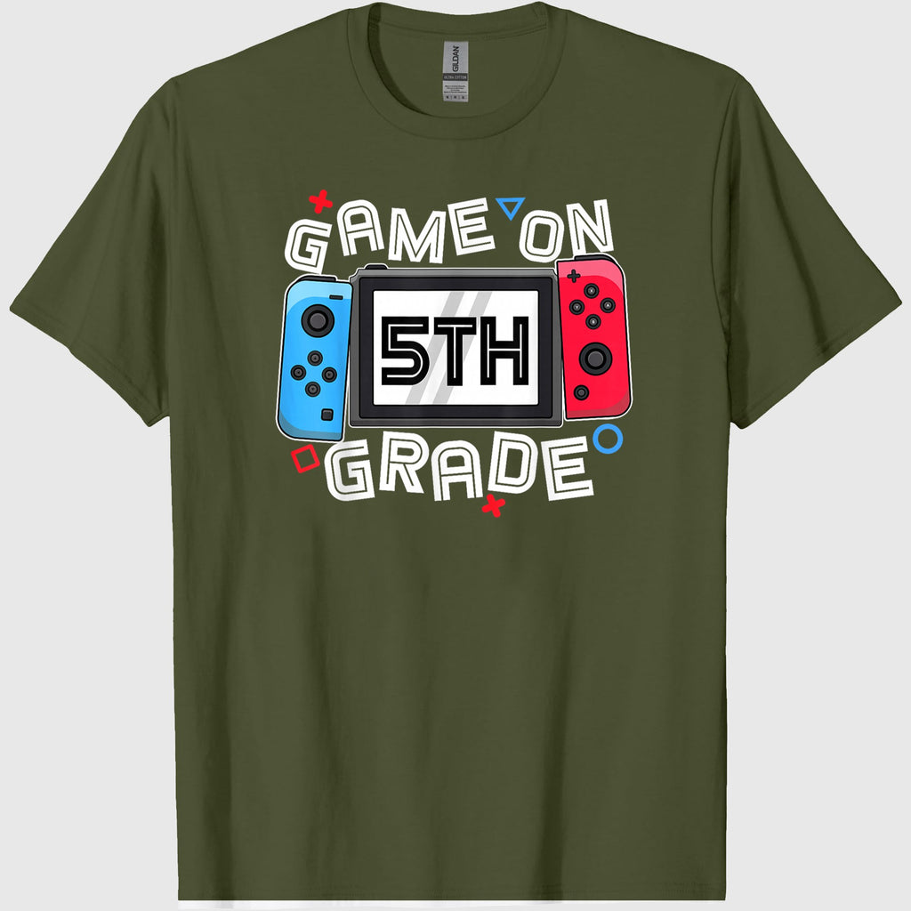 Game On 5th Grade Back To School Video Gamer Boys Kids T-Shirt